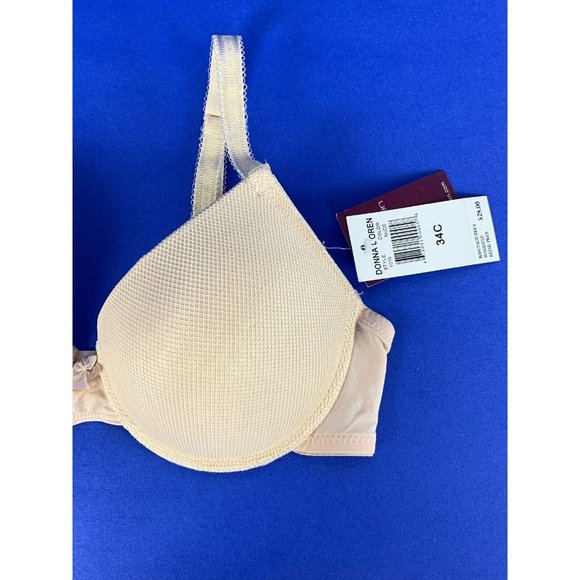 New Donna Loren Bra size 34C Nude Tan Padded - Picture 2 of 6